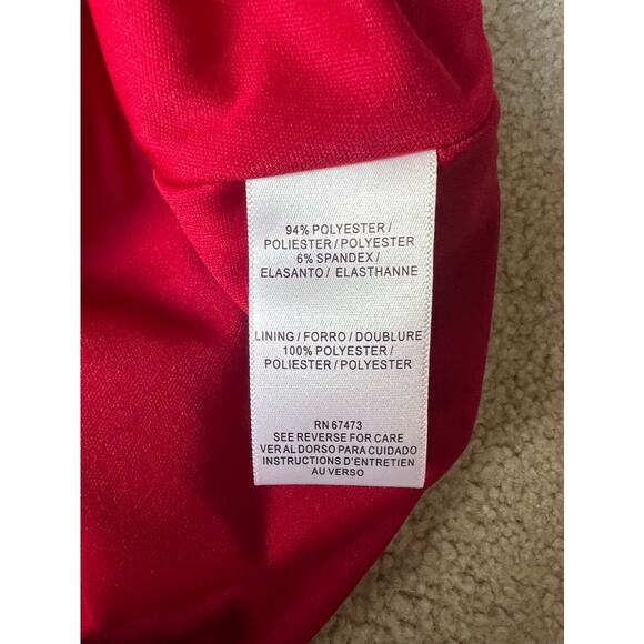 NWT Maison Tara red velvet halter fit & flare dress size 14 - Picture 9 of 9